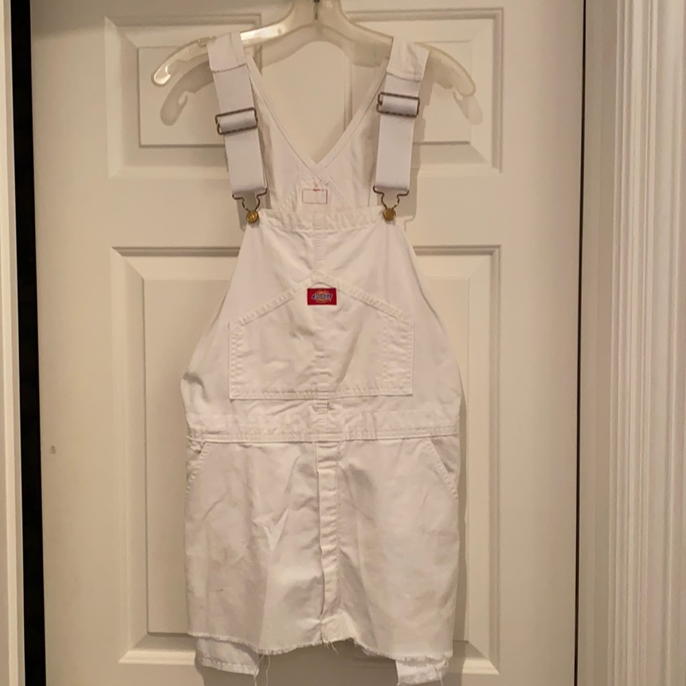 Dickies white skirt overalls